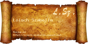 Loisch Szabella névjegykártya